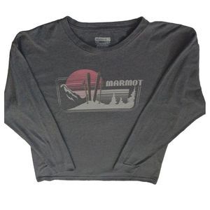 Marmot Men's‎ Basic Long Sleeve T Shirt Large Blended Fabric Black